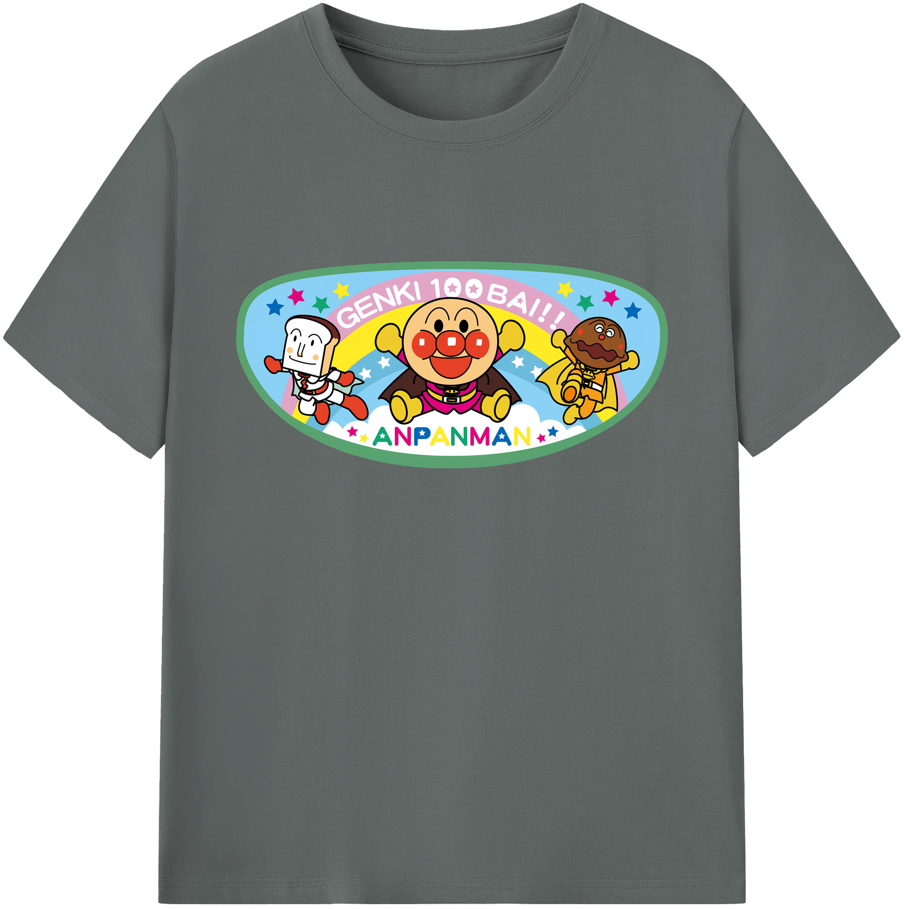 （画像用） アンパンマン Anpanman 綿100％ メンズ半袖Tシャツ｜肌触りやわらか＆通気性